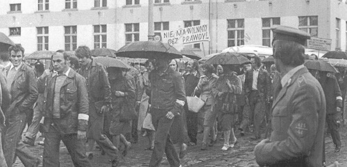 Przemarsz Protestacyjny z 31 sierpnia 1981 r. w Grudziądzu. Fot. AIPN w Bydgoszczy