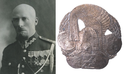 Ppłk Stanisław Wilhelm Kuciel. Obok odznaka żandarmerii.