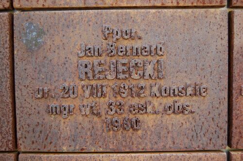 Upamiętnienie Jana Bernarda Rejeckiego na Polskim Cmentarzu Wojennym w Katyniu