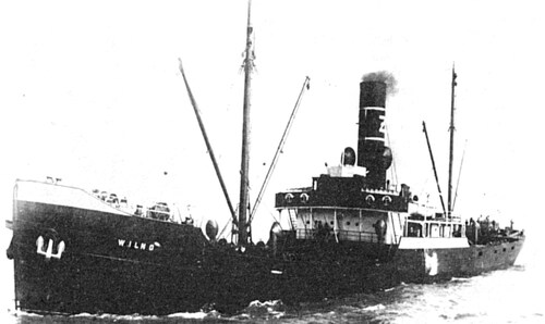 Polski s/s (parowiec) „Wilno” w latach dwudziestych XX wieku na morzu