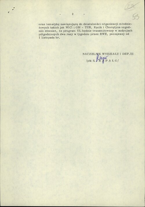 Druga strona notatki MSW PRL z 30 sierpnia 1978 r. na temat okoliczności powstawania KPN. Z zasobu IPN