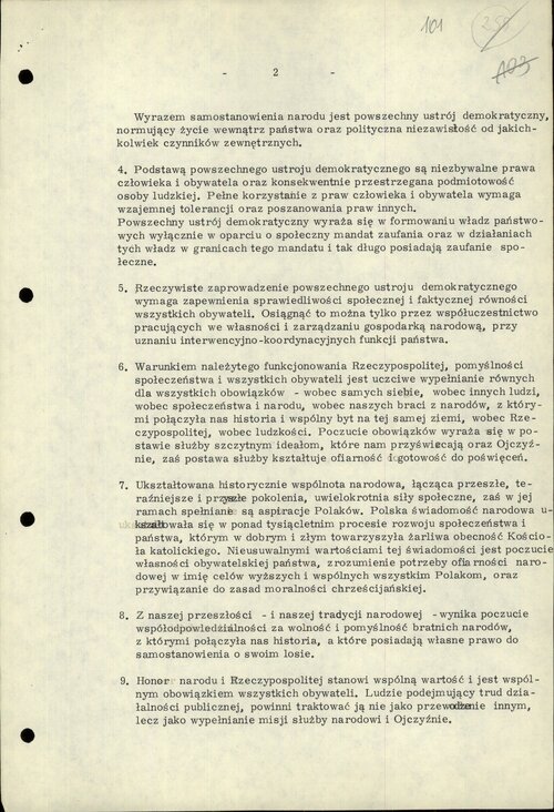 <i>Deklaracja ideowa Konfederacji Polski Niepodległej</i>, s. 2. Z zasobu IPN