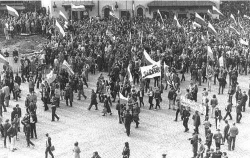 Demonstracja NSZZ „Solidarność” 3 maja 1982 r. Fot. AIPN