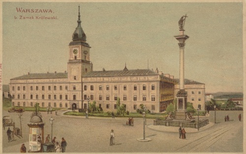 Zamek królewski na pocztówce z przełomu XIX i XX wieku. Z zasobu Biblioteki Narodowej