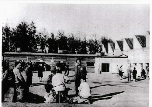 Niemiecki obóz pracy SS w Poniatowej. Hala nr 3, barak kuchni obozowej i kwatery pracowników przymusowych. Ze zbiorów Prokuratury przy Sądzie Krajowym w Hamburgu