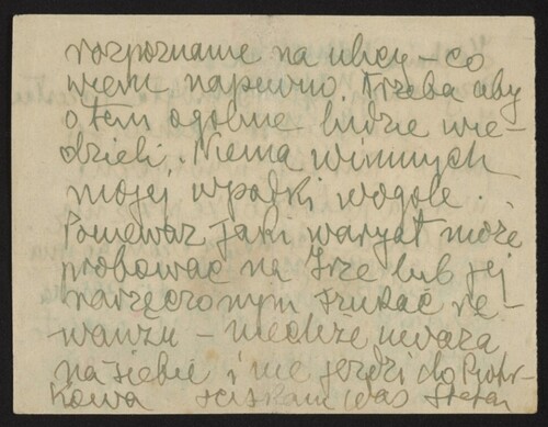 Jeden z listów wysłanych przez gen. Stefana Roweckiego z obozu koncentracyjnego w Sachsenhausen do kuzynki Haliny Królikowskiej w Warszawie (s. 2). Ze zbiorów cyfrowych Biblioteki Narodowej (polona.pl)