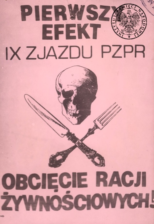 Plakat promujący „Marsz głodowy kobiet”. Autor: nieznany, Łódź 27-30 lipca 1981 r. Fot. AIPN