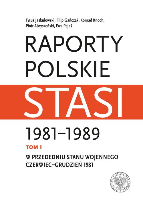Okładka książki: Raporty polskie Stasi 1981–1989. Tom 1: W przededniu stanu wojennego: czerwiec–grudzień 1981, Szczecin–Warszawa 2020