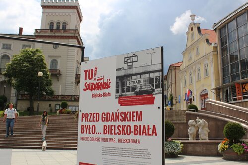 Z otwarcia wystawy „TU rodziła się »Solidarność«” w Bielsku-Białej, 17 lipca 2020. Fot. A. Kasprzykowski