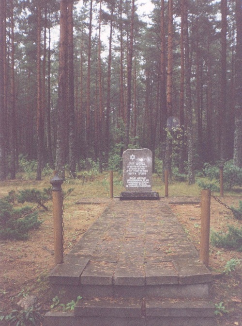 Pomnik i głaz narzutowy w Prawieniszkach ufundowany przez mieszkańców tej miejscowości w celu uczenia pomordowanych żydowskich profesorów z Sorbony. Fot. ze zbiorów autorki