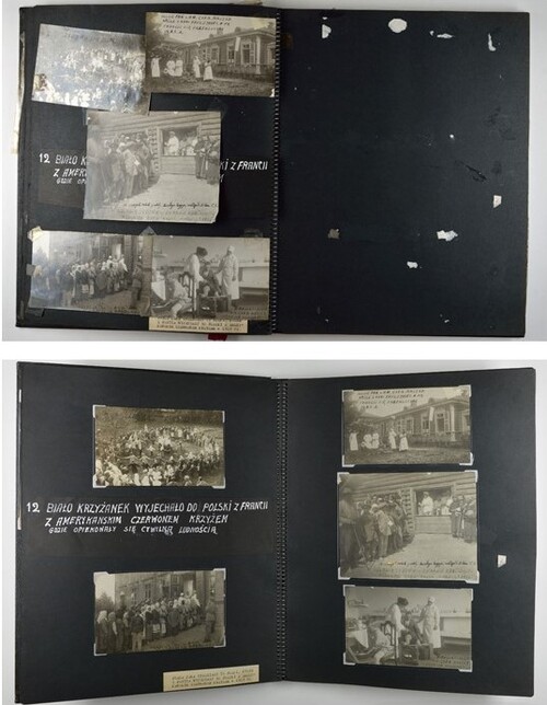 Przykład kart, na których po konserwacji zdecydowano się na zmianę rozmieszczenia zdjęć, tak by uniknąć zachodzenia na siebie poszczególnych elementów (fot. 25, 26)