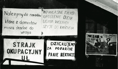 Strajk studentów Uniwersytetu Łódzkiego, 1981 r.  (fot. IPN)