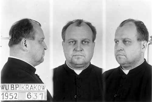 Ksiądz Józef Lelito, główny oskarżony w tzw. procesie Kurii krakowskiej, aresztowany 12 listopada 1952 roku. Fot. AIPN