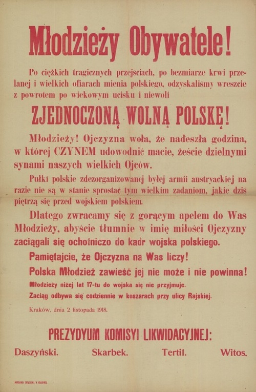 Druk Polskiej Komisji Likwidacyjnej z 1918 r.