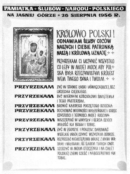 Pamiątka Jasnogórskich Ślubów Narodu Polskiego. Fot. Instytut Prymasowski