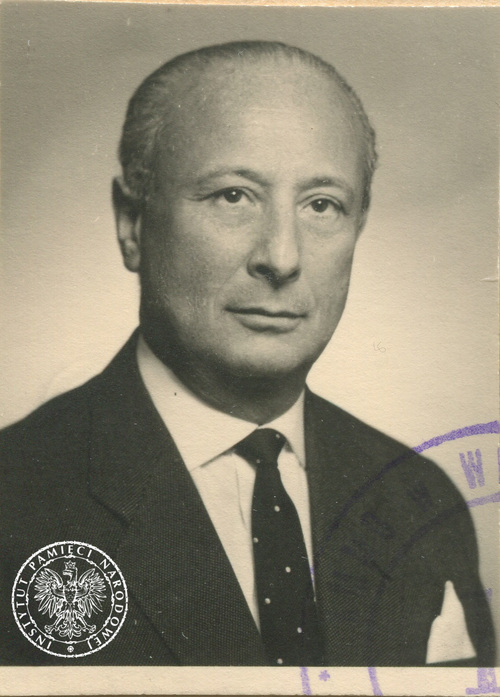 Fotografia przedstawiająca Władysława Szpilmana z akt paszportowych. Fot. AIPN_
