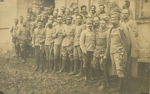 Grudzyny, 19 marca 1915 r. imieniny Józefa Piłsudskiego. Fot. Tadeusz Langier. Ze zbiorów cyfrowych Biblioteki Narodowej