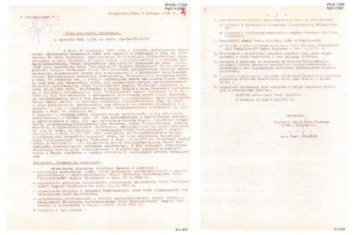 akres czynności śledczych dotyczących ujawnienia kolportażu nielegalnych druków antypaństwowych, 3 lutego 1982 r. (z zasobu AIPN)