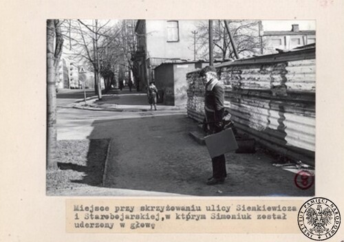 Miejsce uderzenia Simoniuka. Fot. z zasobu IPN