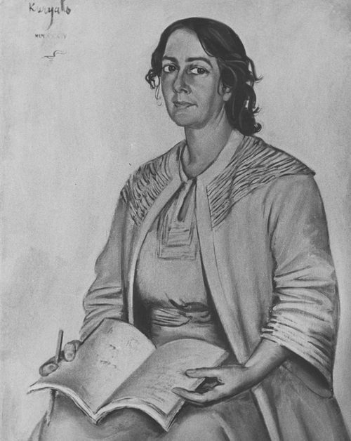Obraz artysty malarza Czesława Kuryatty „Portret Zofii Kossak-Szczuckiej” namalowany w 1934 r. Fot. NAC