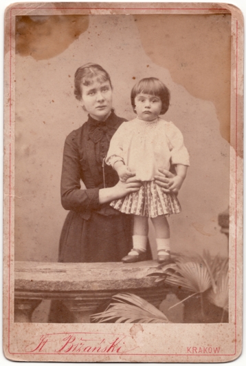Zofia Kossak z matką Anną Kisielnicką-Kossak, 1892 r.