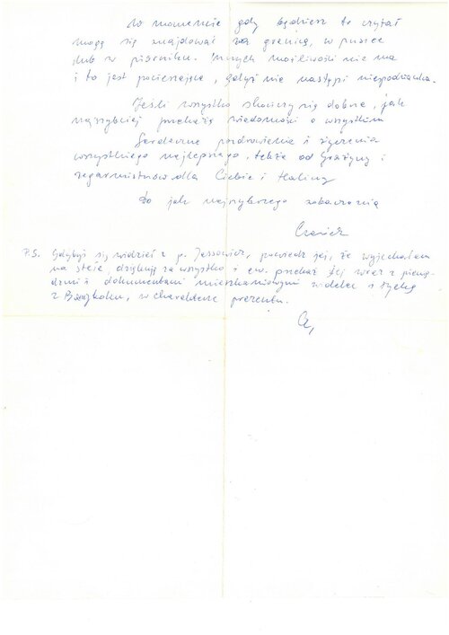 List kpt. Czesława Kudłka potwierdzający wcześniejsze planowanie ucieczki (s. 2). Z zasobu IPN