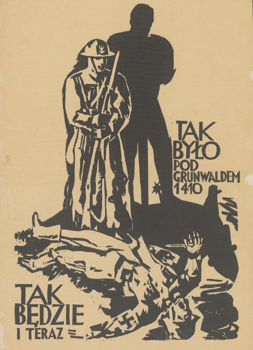 Plakat antywojenny nieznanego autora, 1939 r. (Ze zbiorów Biblioteki Narodowej)