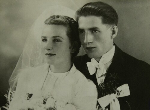 Zdjęcie ślubne Edmunda i Michaliny Sawczynów. Fot. ze zbiorów Danuty Antoniw
