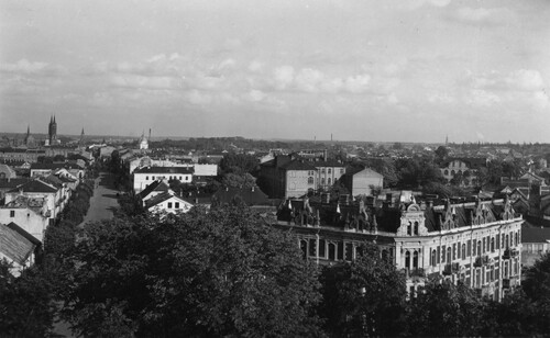 Białystok, panorama miasta w czasach Drugiej Rzeczpospolitej. Ze zbiorów NAC