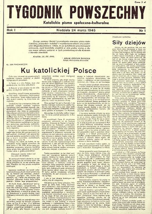 Pierwszy numer „Tygodnika Powszechnego”