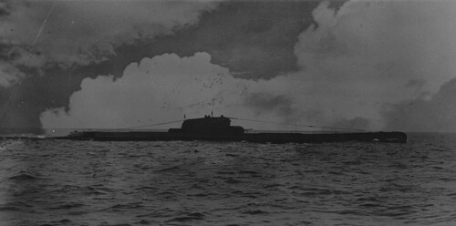 Okręt podwodny ORP „Orzeł” na morzu, 1939. Ze zbiorów NAC