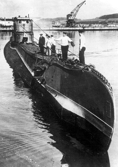 ORP „Orzeł” wkrótce po przybyciu do Wielkiej Brytanii, 1939. Fot. Wikimedia Commons/domena publiczna