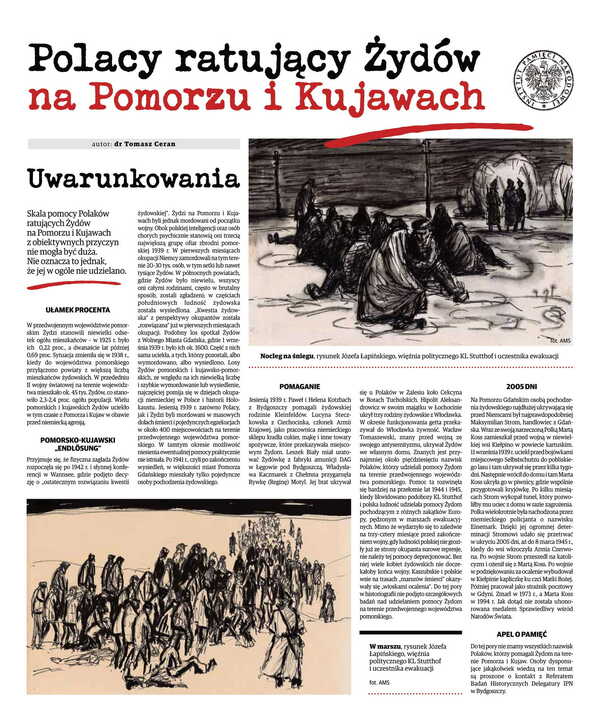 Dodatek prasowy IPN Oddział w Gdańsku „Polacy ratujący Żydów na Pomorzu i Kujawach”