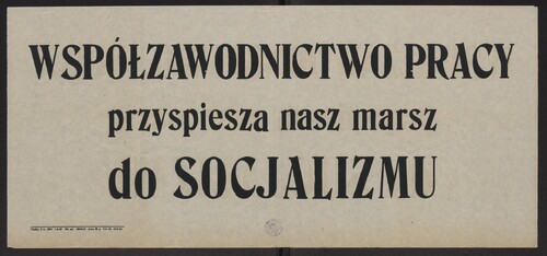 Afisz propagandowy z 1952 r. Ze zbiorów BN