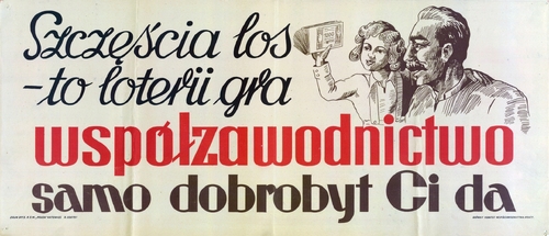 Afisz propagandowy z 1951 r. Ze zbiorów BN