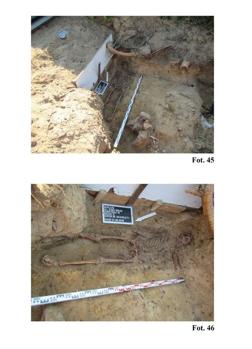 Szczątki ludzkie odkryte w trakcie prac ekshumacyjnych w Wieluniu, wrzesień 2018 r. (ze zbiorów IPN)