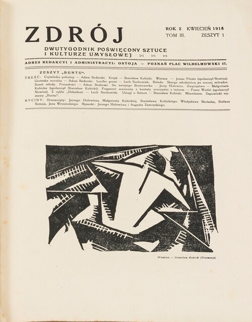 „Zdrój”, czasopismo wydawane przez braci Hulewiczów, strona tytułowa numeru z kwietnia 1918 r.