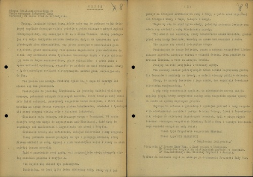 Maszynopis odpisu odezwy gen. Lucjana Żeligowskiego z 31 marca 1944 r.