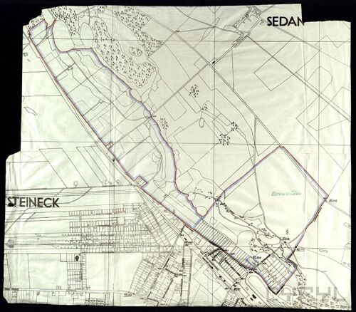 „Plan der Stadt Posen” – fragment planu Poznaniu z okresu okupacji hitlerowskiej, 1940 rok.