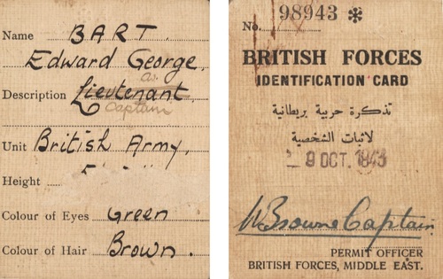 Brytyjska karta identyfikacyjna Jerzego Waletki. Fot. ze zbiorów Andrzeja Waletki