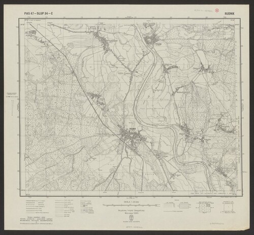 Okolice Rudnika nad Sanem na mapie Wojskowego Instytutu Geograficznego z 1938 roku.