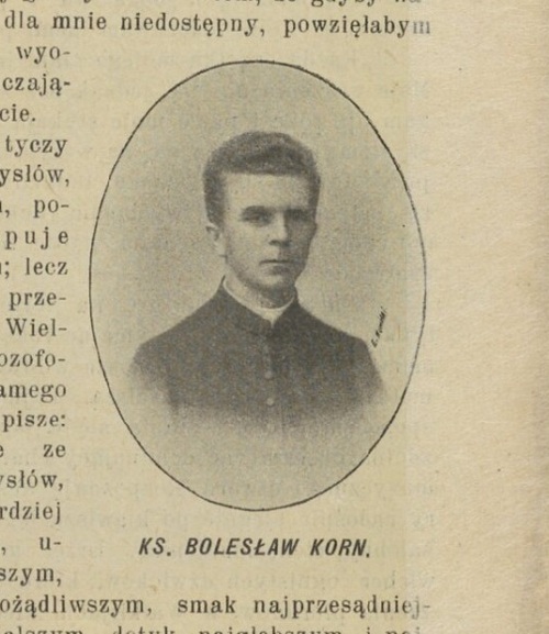 Fotografia ks. Bolesława Korna zamieszczona na łamach „Życia Ilustrowanego&quot; z 1908 r.