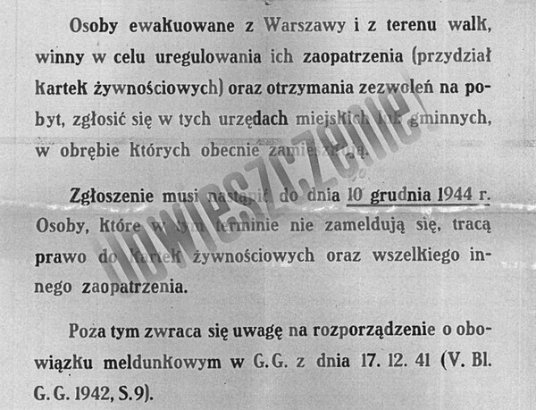 Okupant niemiecki wobec ludności Warszawy w okresie od sierpnia do grudnia 1944 r.