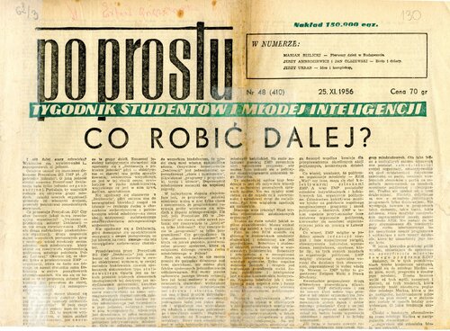 „Po Prostu”, nr 48 (410), 1956. Z zasobu AIPN