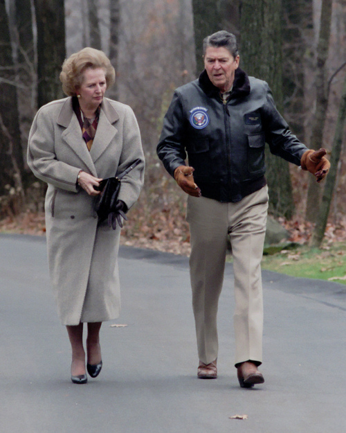 Brytyjska premier Margaret Thatcher i amerykański prezydent Ronald Reagan
