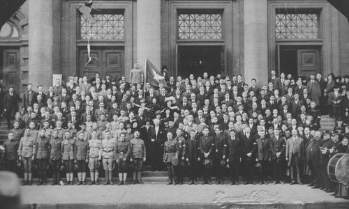 Grupa ochotników z Chicago do Armii Polskiej we Francji, 1917 r. Fot. ze zbiorów NAC
