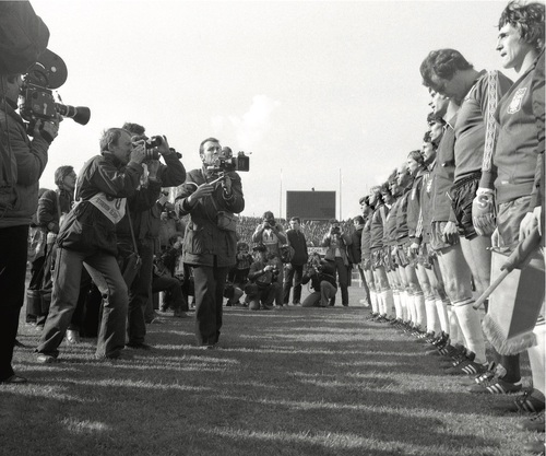 Reprezentacje Polski i NRD na Stadionie Śląskim w Chorzowie, 2 maja 1981 r.