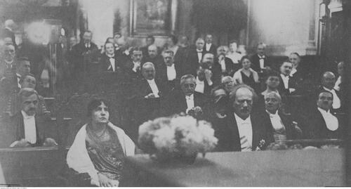 Ignacy Jan Paderewski wraz z żoną Heleną w czasie obrad Rady Miasta Poznania, 22 listopada 1924 r., fot. ze zbiorów NAC