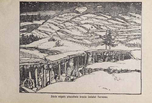 Ilustracja z książki Boje legionistów polskich. Bitwa pod Łowczówkiem, Piotrków 1916. Fot. Biblioteka Narodowa