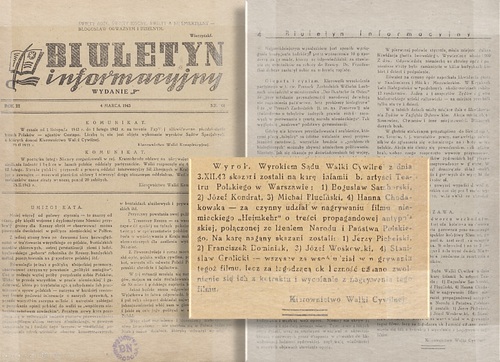 <i>Biuletyn Informacyjny</i> z 4 marca 1943 r. ze zbiorów Biblioteki Narodowej